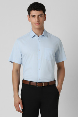 PETER ENGLAND Men Solid Formal Blue Shirt