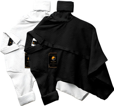 clinch fashion Men Solid Casual White, Brown Shirt(Pack of 2)