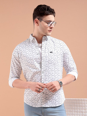 The Indian Garage Co. Men Graphic Print Casual White Shirt