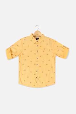 Allen Solly Boys Solid Casual Yellow Shirt