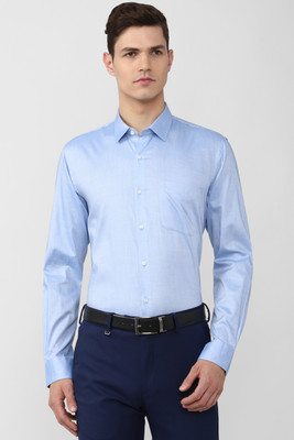 PETER ENGLAND Men Solid Formal Light Blue Shirt