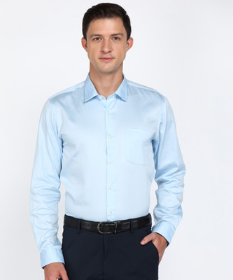 PETER ENGLAND Men Solid Formal Light Blue Shirt