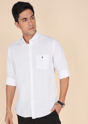 Louis Philippe Sport Men Striped Casual White Shirt