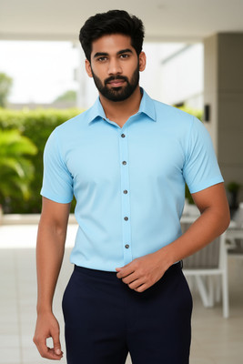 RAREMARK Men Solid Formal Dark Green Shirt