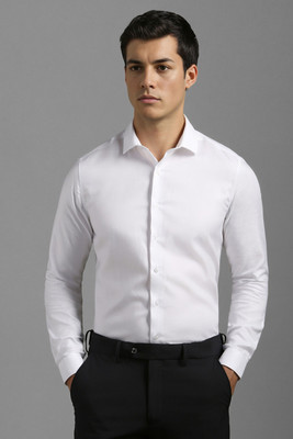 LOUIS PHILIPPE Men Solid Formal White Shirt