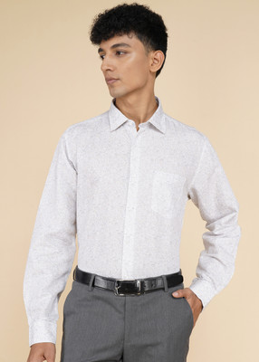 VAN HEUSEN Men Printed Formal Grey Shirt