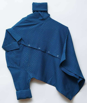 SHFASHION Men Self Design Casual Blue Shirt