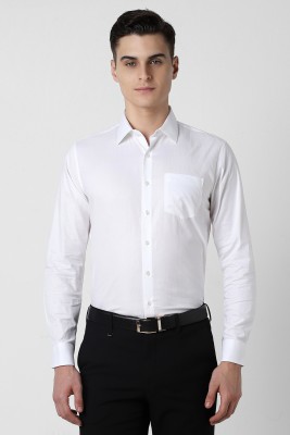 VAN HEUSEN Men Self Design Formal White Shirt