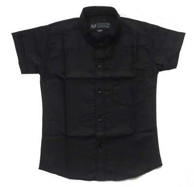 Cloud Kids Boys Solid Casual Black Shirt