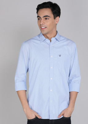 Allen Solly Men Striped Casual Light Blue Shirt