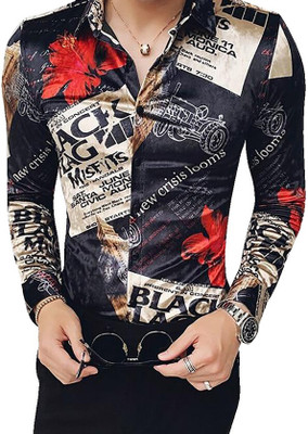 V21 Women Printed Casual Black Shirt
