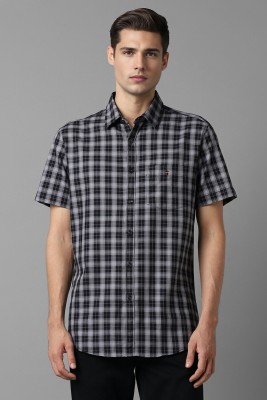 LOUIS PHILIPPE Men Checkered Casual Black, Grey Shirt