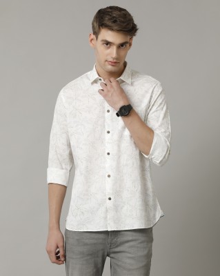 CAVALLO BY LINEN CLUB Men Printed Casual White Shirt