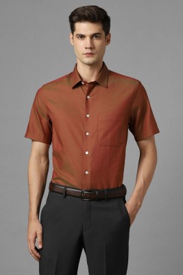 LOUIS PHILIPPE Men Checkered Formal Brown Shirt