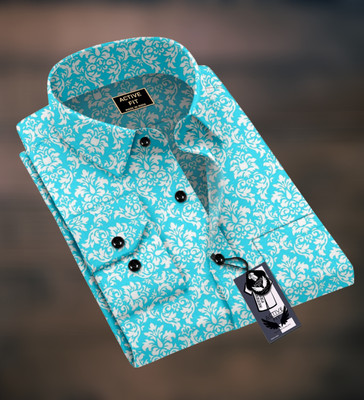 NIYAENTERPRISE Men Solid Casual Light Blue Shirt