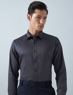 spectre Men Solid Formal Grey Shirt