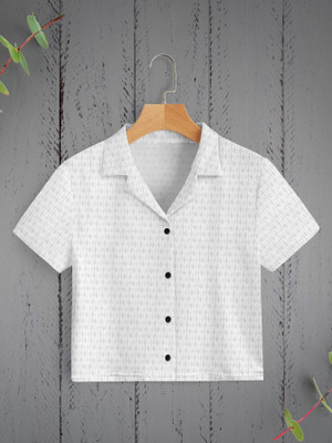 dream believe fashion Women Solid Casual White Shirt
