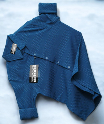 gurukrupa creation Men Self Design Casual Blue Shirt