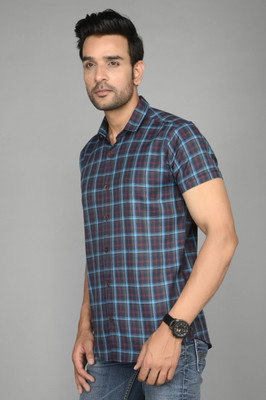 Dark Age Men Checkered Casual Red Shirt