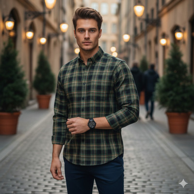Bloviate Men Checkered Casual Multicolor Shirt