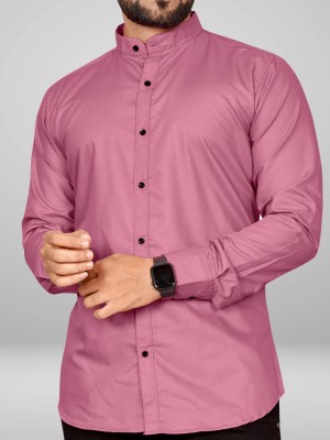 NIVICK Men Solid Casual Pink Shirt