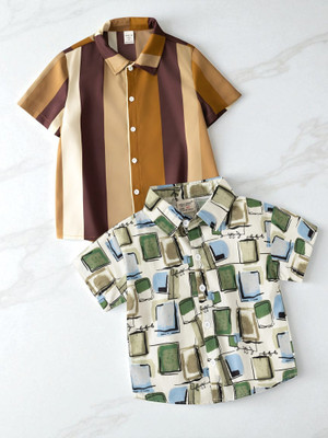 Sparrow ENTERPRISE Boys Striped Casual Multicolor Shirt