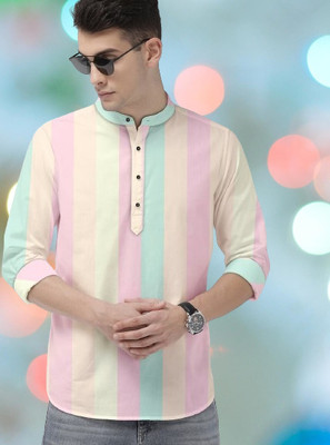 ALVIN ENTERPRISE Men Solid Casual Pink Shirt