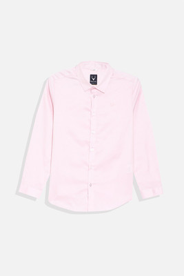 Allen Solly Boys Solid Casual Pink Shirt
