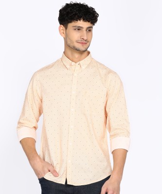 INDIAN TERRAIN Men Printed Casual Orange Shirt