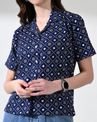 FUBACK Women Floral Print Casual Multicolor Shirt