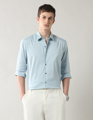 Arrow Newyork Men Striped Formal Blue Shirt