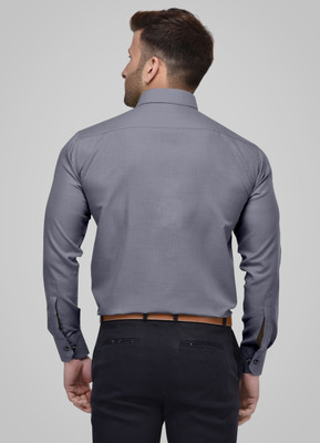 Shirwala Trend Men Solid Casual Grey Shirt