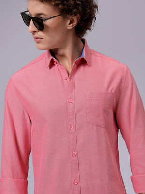 The Indian Garage Co. Men Solid Casual Red Shirt