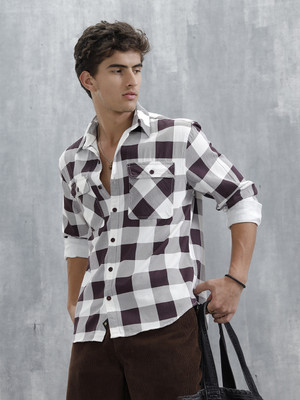 WROGN Men Checkered Casual Multicolor Shirt