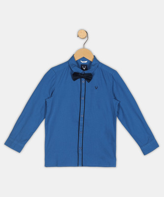 Allen Solly Boys Solid Casual Blue Shirt