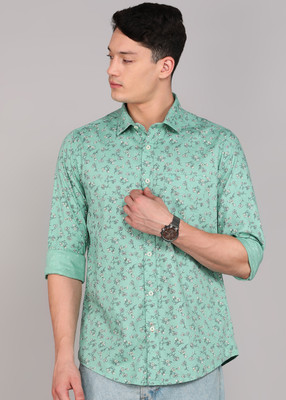 KILLER Men Printed Casual Green Shirt