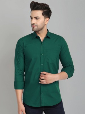 Yaara fashion Men Solid Casual Green Shirt