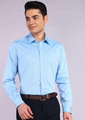 Raymond Men Printed Formal Blue Shirt