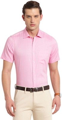 TURTLE Men Self Design Formal Pink Shirt