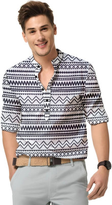 Vilantra Fashion Men Printed Casual Multicolor Shirt