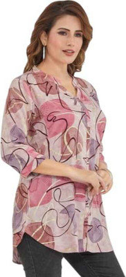 KALLAXI Women Printed Casual Multicolor Shirt