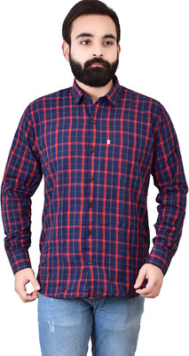 Trending Ayansh Men Solid Casual Red, Blue Shirt