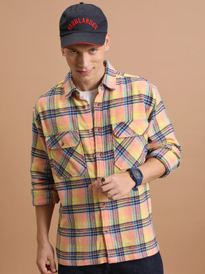 HIGHLANDER Men Checkered Casual Multicolor Shirt