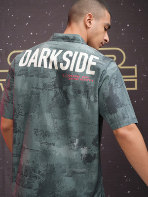 HIGHLANDER Men Printed Casual Green Shirt