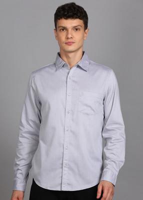 United Colors of Benetton Men Solid Casual Grey Shirt