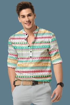 The style grove Men Solid Casual Multicolor Shirt