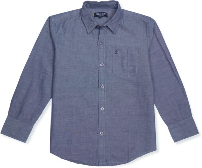 GINI & JONY Baby Boys Self Design Casual Blue Shirt