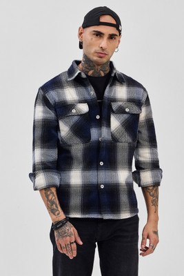 Snitch Men Checkered Casual Multicolor Shirt