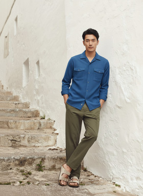 greet fashion Men Solid Casual Dark Blue Shirt