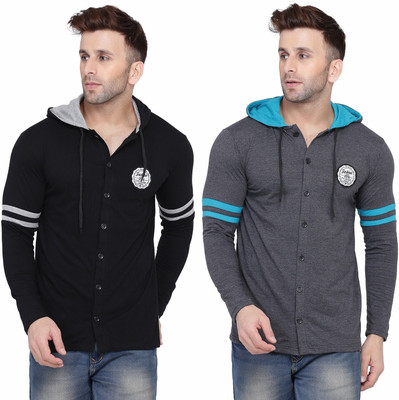 GEUM Men Solid Casual Multicolor Shirt(Pack of 2)
